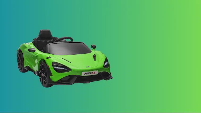 Qaba McLaren 765LT Licensed 12V Kids Electric Car w/ Scissor Doors