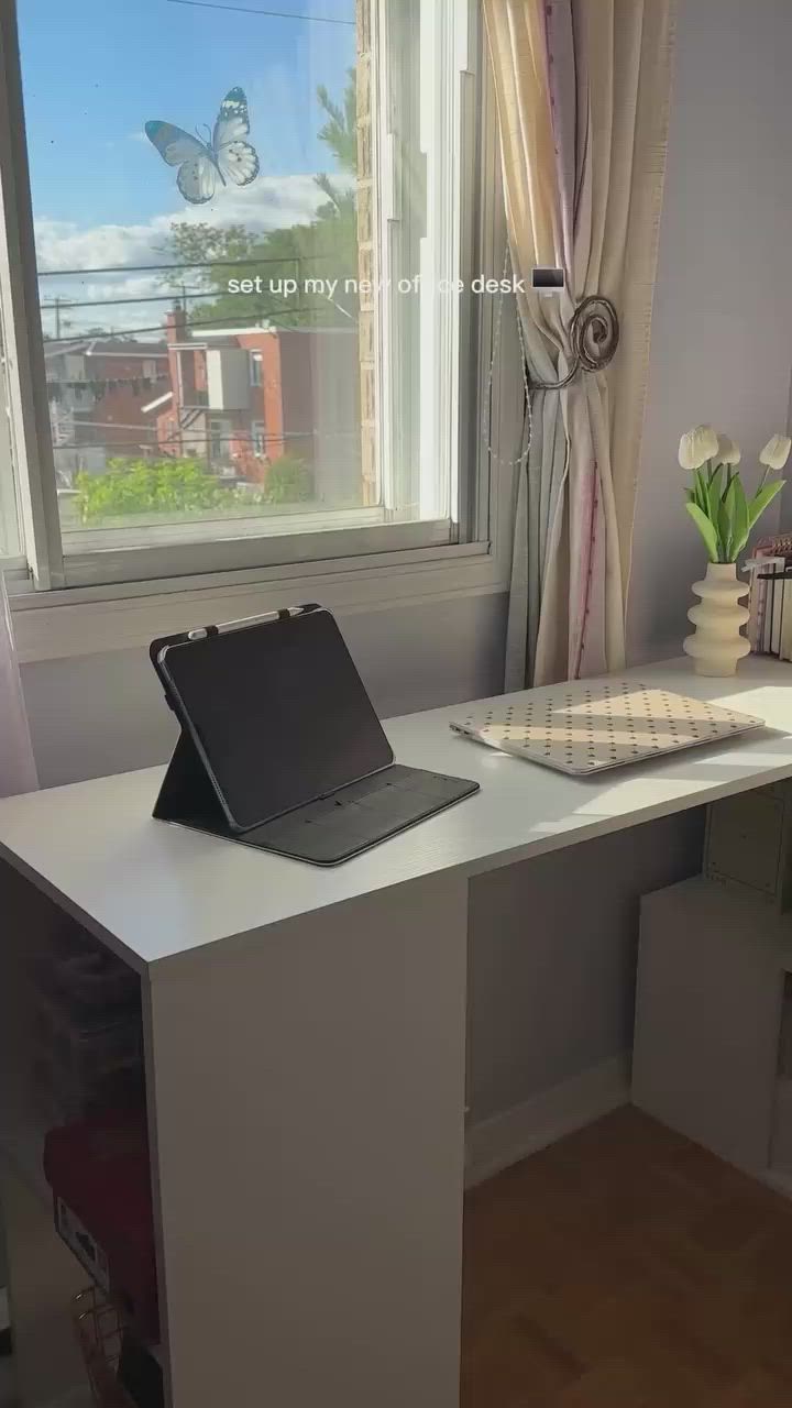 HOMCOM 360° Rotating L-Shaped Desk with 3-Tier Storage Shelves