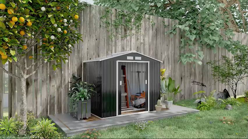 Outsunny 7' x 4' Metal Storage Tool Shed Kit Spacious with