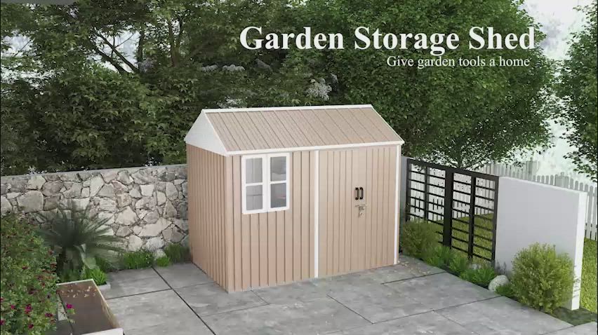 Outsunny 8' x 6' Metal Garden Storage Shed, Extra Large Outdoor