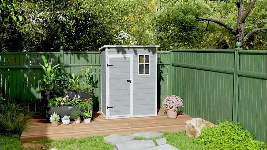 Outsunny Garden Shed, 5'x3' Outdoor Storage Shed with Lockable