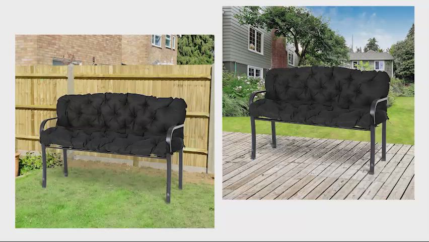 Outsunny 3 Seater Outdoor Seat Pads Bench Swing Chair Replacement