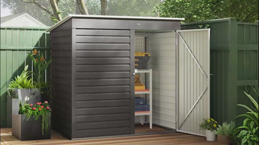 Outsunny 6' x 4' Outdoor Garden Shed, Metal Storage Shed with