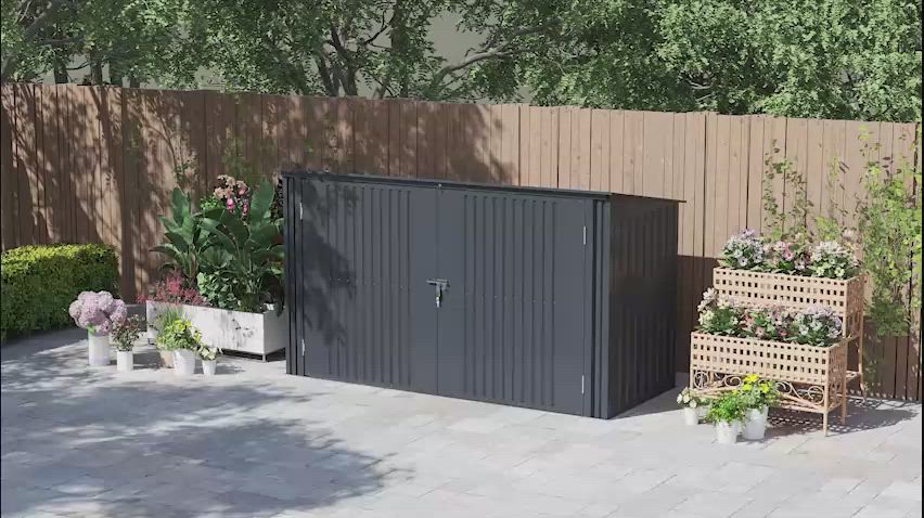 Llanowar Wastes 3枚セット Outsunny 7.6 x 3.4ft Outdoor Storage Shed, Triple Garbage Bin Shed