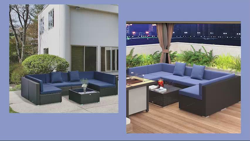 ヴィッテセンス#アスメラ７個セット Member's Mark Athena 7-Piece Sectional with Firepit - Samsclub.com