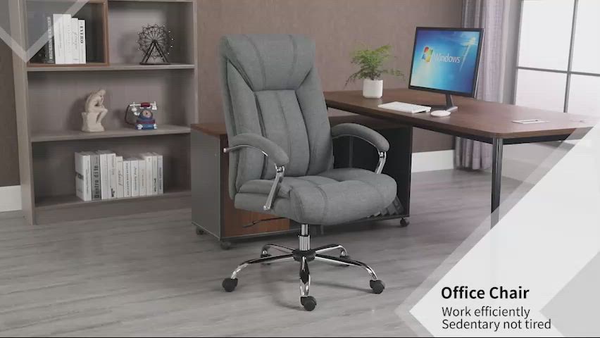 Vinsetto High Back Swivel Home Office Chair Task Ergonomic Linen