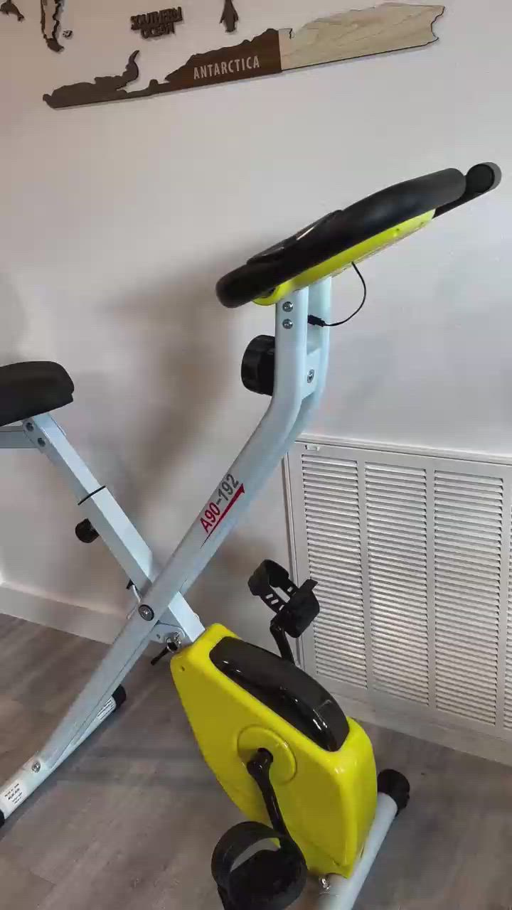 Soozier Foldable Upright Training Exercise Bike Indoor Stationary