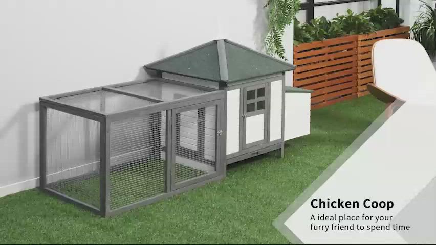 Hobby Shop ＊コタツ＊ PawHut Wooden Chicken Coop 77