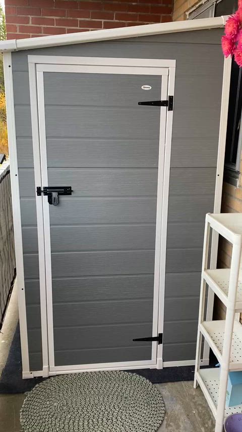 Outsunny 4x5 Small Garden Shed with Window Grey | Aosom Canada